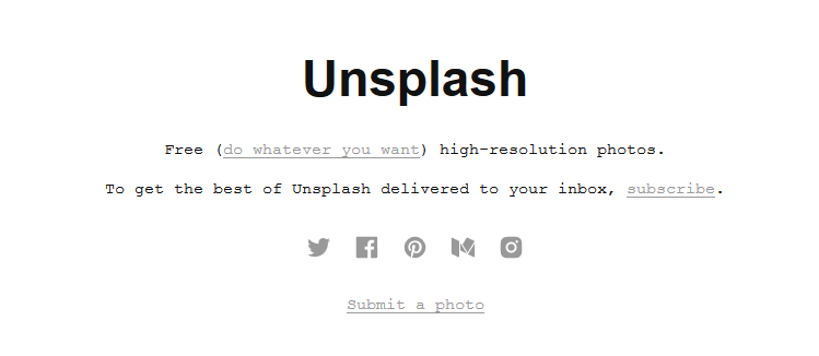 Unsplash offers high-resolution photos for free